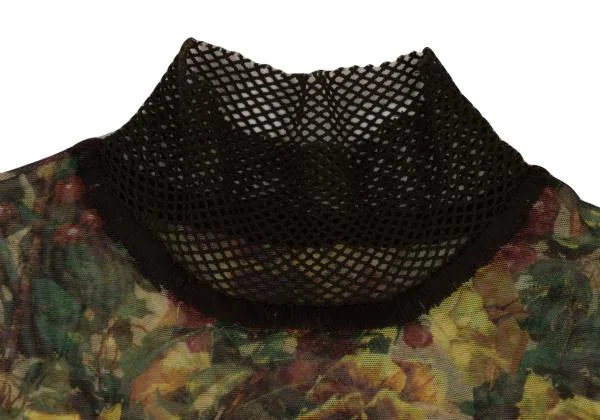 ジャンポールゴルチエ ファムJean Paul GAULTIER FEMME フラワープリントメッシュ切替パワーネットカットソー マルチ40 K-146087_003
