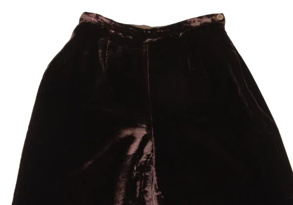 ジョルジオ アルマーニGIORGIO ARMANI レーヨンベルベットパンツ 茶42 K-146137_002