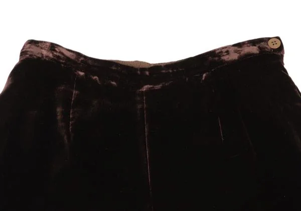 ジョルジオ アルマーニGIORGIO ARMANI レーヨンベルベットパンツ 茶42 K-146137_003