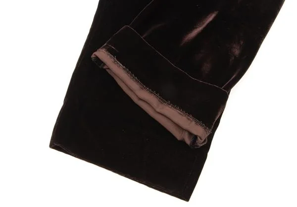 ジョルジオ アルマーニGIORGIO ARMANI レーヨンベルベットパンツ 茶42 K-146137_007