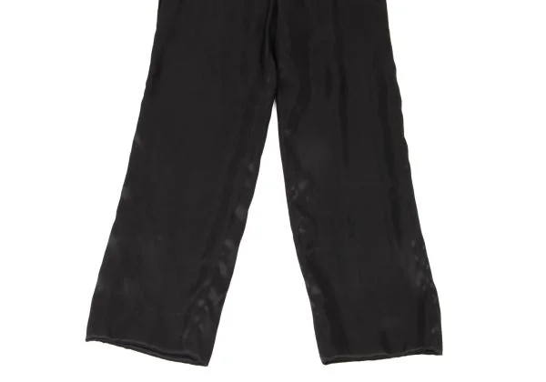 ジョルジオ アルマーニGIORGIO ARMANI ナイロン混シルク光沢パンツ 黒38 K-146138_006