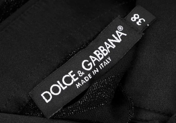 ドルチェ&ガッバーナDOLCE&GABBANA シースルーグリッターボーダーシャツ 黒38 K-146155_017