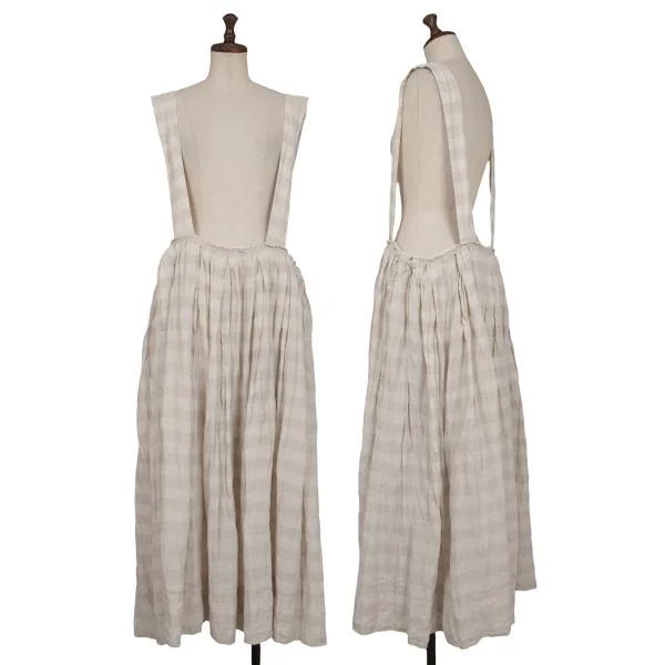COMME des GARCONS Striped Overall Skirt Ivory S-M K-146177_001