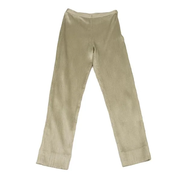 ジョルジオ アルマーニGIORGIO ARMANI シルクウールプリーツパンツ ベージュ38 K-146202_001