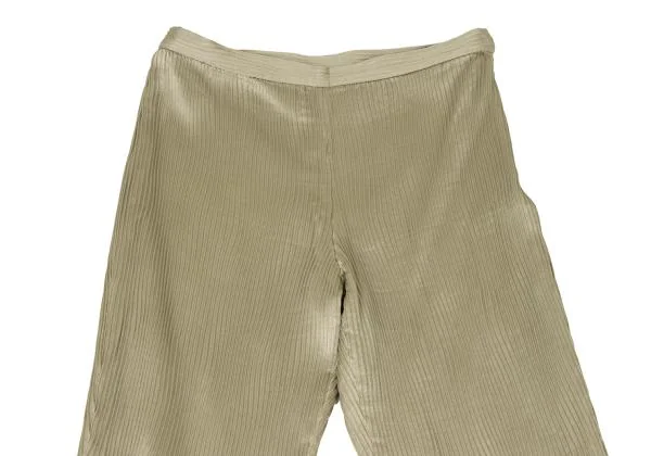 ジョルジオ アルマーニGIORGIO ARMANI シルクウールプリーツパンツ ベージュ38 K-146202_002