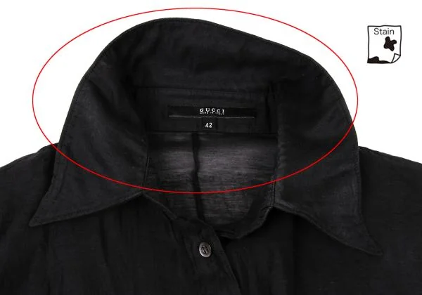 GUCCI Super Long Sleeve Sheer Shirt K-146213_006