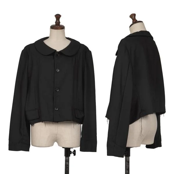 COMME des GARCONS Wool Nylon Round Collar Jacket Black S K-146230_001