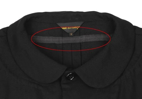 COMME des GARCONS Wool Nylon Round Collar Jacket K-146230_004