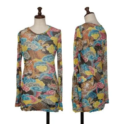 Yohji Yamamoto FEMME Dragon Print See-Through T shirt