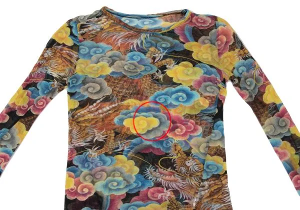 Yohji Yamamoto FEMME Dragon Print See-Through T shirt K-146270_003