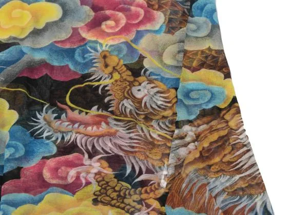 Yohji Yamamoto FEMME Dragon Print See-Through T shirt K-146270_010