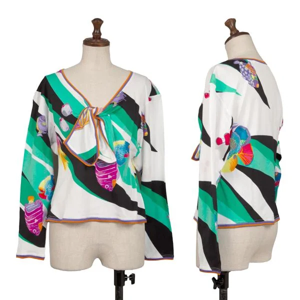 LEONARD Tropical Fish Print T Shirt Multi-Color S K-146310_001