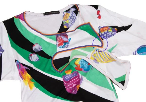 LEONARD Tropical Fish Print T Shirt K-146310_006