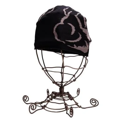 GIORGIO ARMANI Wool Rayon Floral Jacquard Beanie