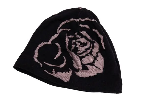 GIORGIO ARMANI Wool Rayon Floral Jacquard Beanie K-146324_005