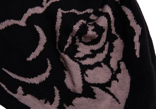 GIORGIO ARMANI Wool Rayon Floral Jacquard Beanie K-146324_006