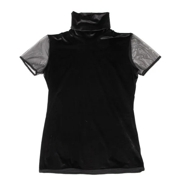GIANFRANCO FERRE See-through Sleeves Velor Top K-146341_002