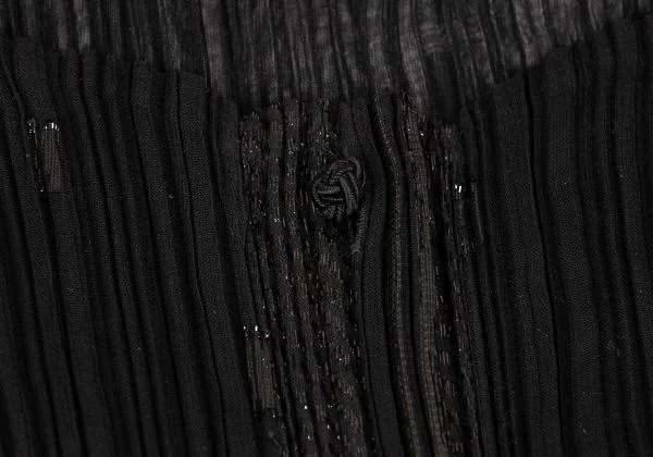 ISSEY MIYAKE Lame Decoration Pleats Sleeveless Dress K-146348_005