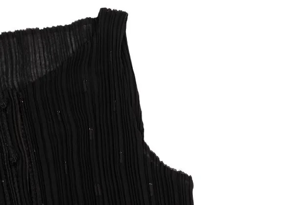 ISSEY MIYAKE Lame Decoration Pleats Sleeveless Dress K-146348_006