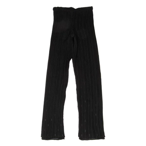 ISSEY MIYAKE Lame Decoration Pleats Pants Black S K-146349_001