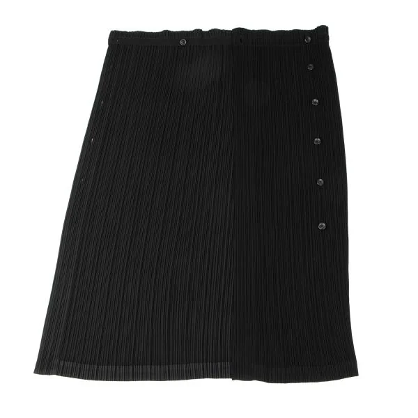 ISSEY MIYAKE Pleats Button Wrap Skirt K-146350_007