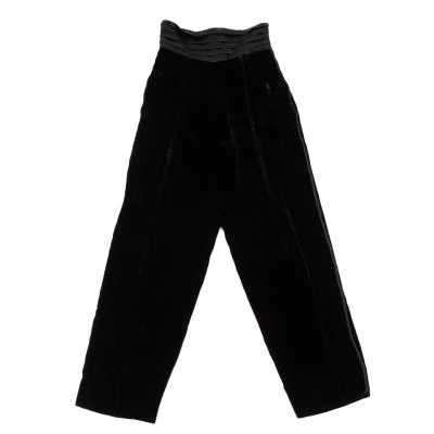 GIORGIO ARMANI Switching High Waist Velour Pants