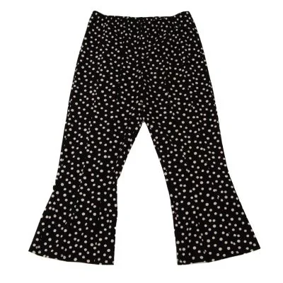 t.b SENSOUNICO Poly Stretch Dot Print Flare Pants