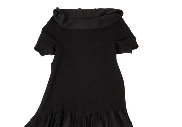 Yohji Yamamoto NOIR Switching Drape Neck Dress K-146462_003