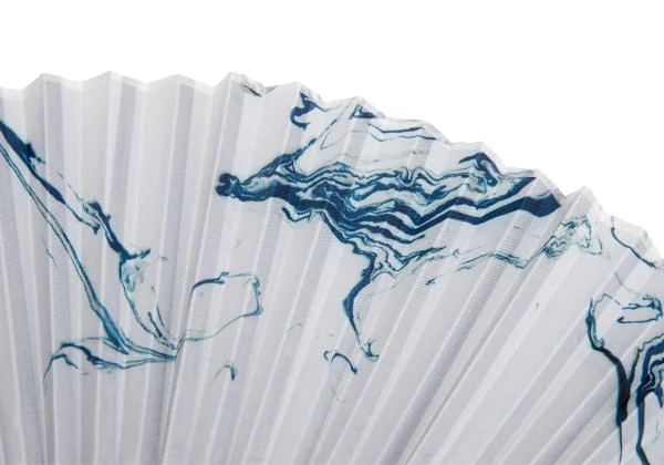 ワイズY's マーブルプリント扇子 黒グレー K-146491_003