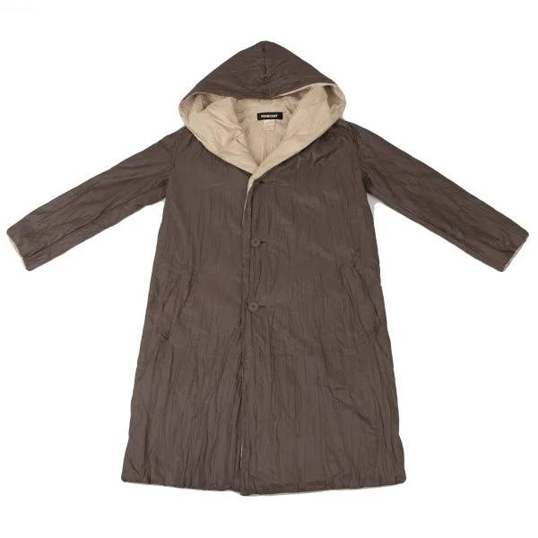WIND COAT Wrinkle Bicolor Padding Hooded Coat K-146502_002