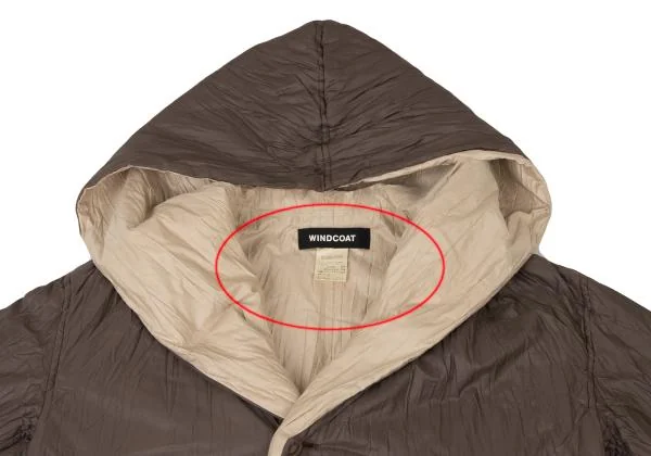 WIND COAT Wrinkle Bicolor Padding Hooded Coat K-146502_004