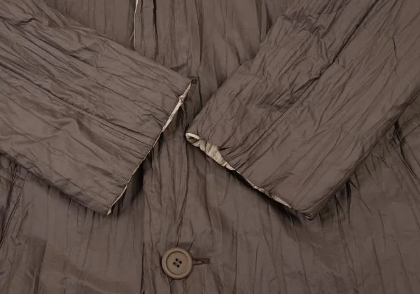WIND COAT Wrinkle Bicolor Padding Hooded Coat K-146502_008