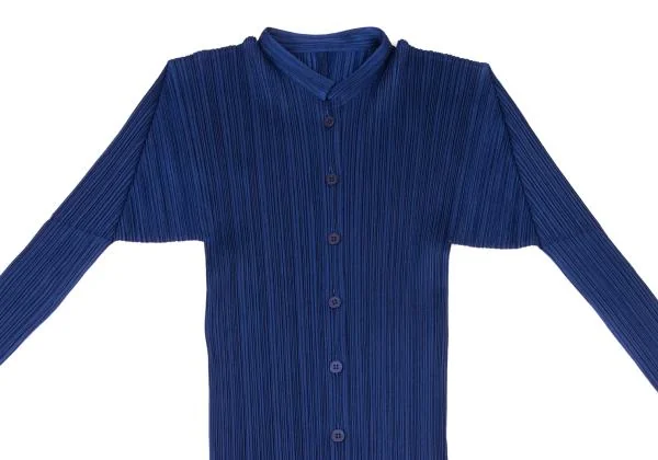 PLEATS PLEASE Pleated Mao Collar Shirt K-146515_003