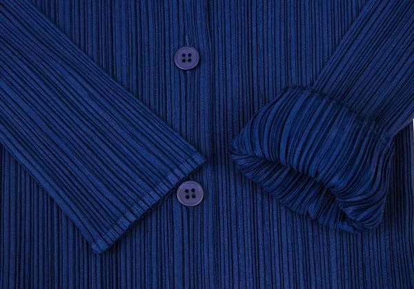PLEATS PLEASE Pleated Mao Collar Shirt K-146515_007
