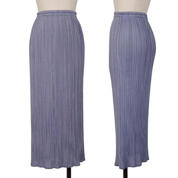 プリーツプリーズPLEATS PLEASE パピートゥースプリントスカート 青白1 K-146524_001