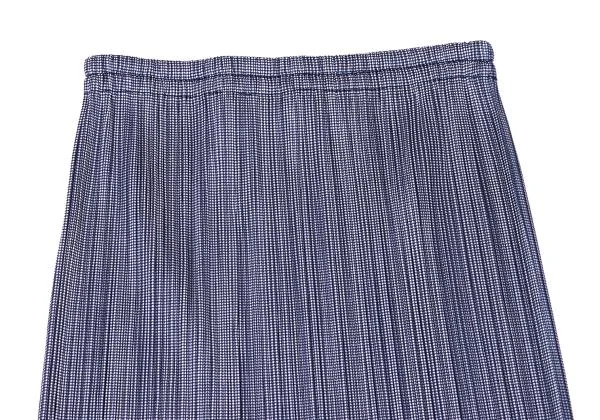 プリーツプリーズPLEATS PLEASE パピートゥースプリントスカート 青白1 K-146524_004