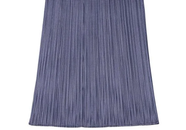 プリーツプリーズPLEATS PLEASE パピートゥースプリントスカート 青白1 K-146524_006