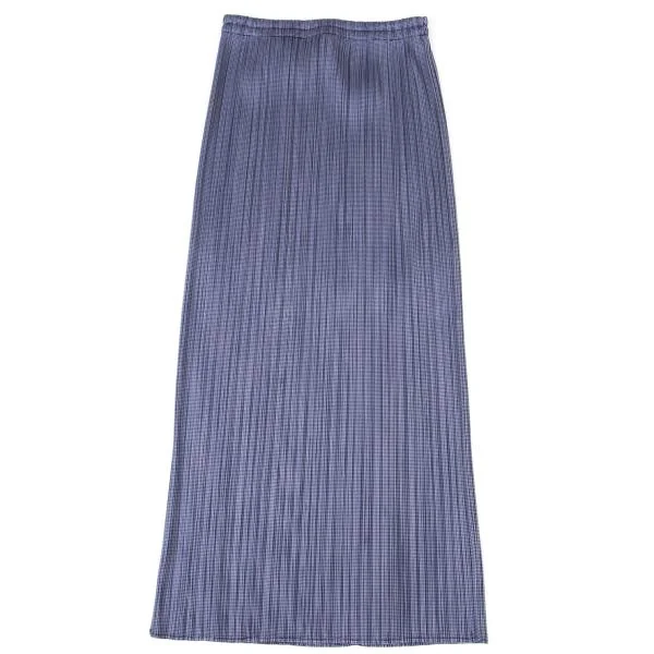 プリーツプリーズPLEATS PLEASE パピートゥースプリントスカート 青白1 K-146524_008