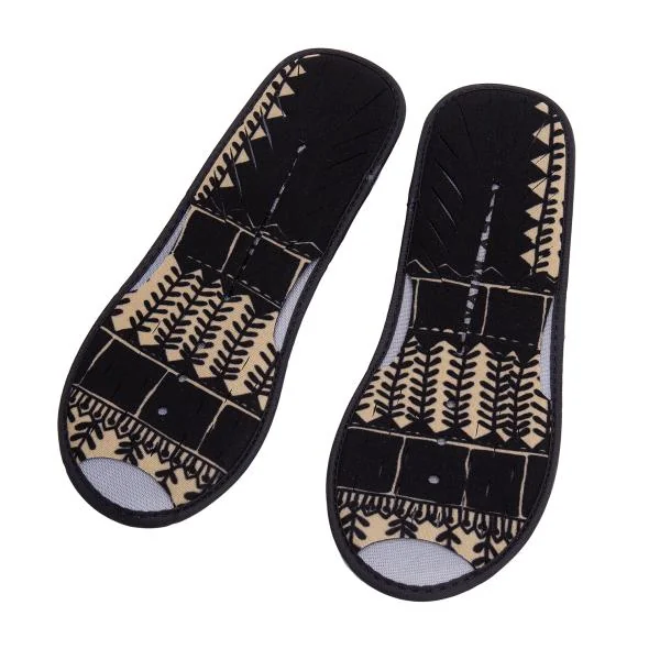 ISSEY MIYAKE Cutting Sandal Black,Beige M(US About 6.5) K-146530_001