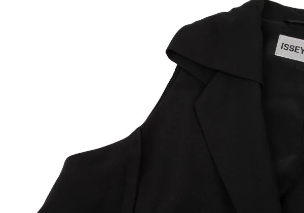 ISSEY MIYAKE Glove Pocket Design Sleeveless Long Jacket K-146558_006