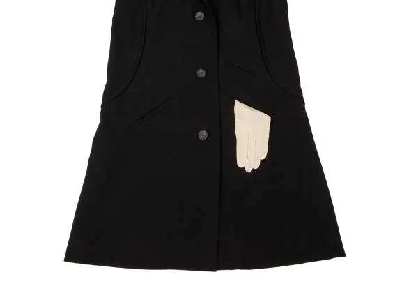 ISSEY MIYAKE Glove Pocket Design Sleeveless Long Jacket K-146558_008