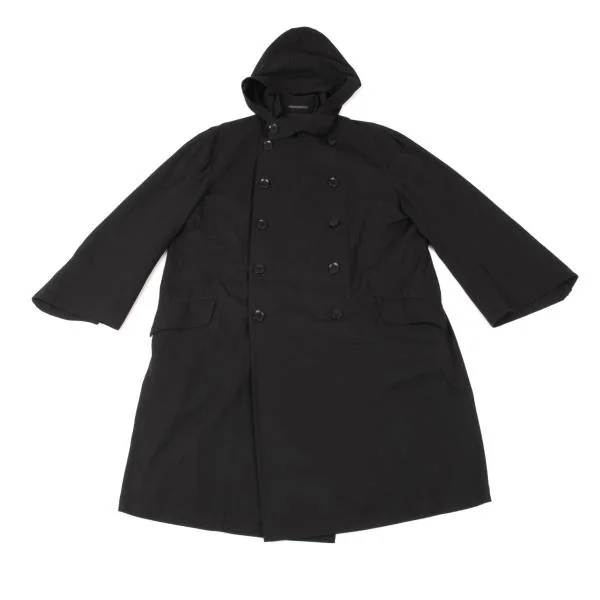 Yohji Yamamoto FEMME Back Slit Hooded Double Coat K-146564_002