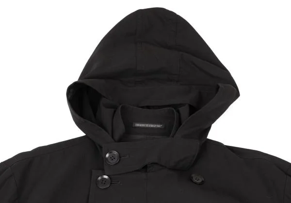 Yohji Yamamoto FEMME Back Slit Hooded Double Coat K-146564_004