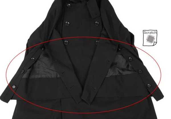 Yohji Yamamoto FEMME Back Slit Hooded Double Coat K-146564_009