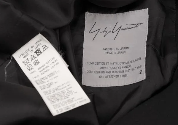 Yohji Yamamoto FEMME Back Slit Hooded Double Coat K-146564_019