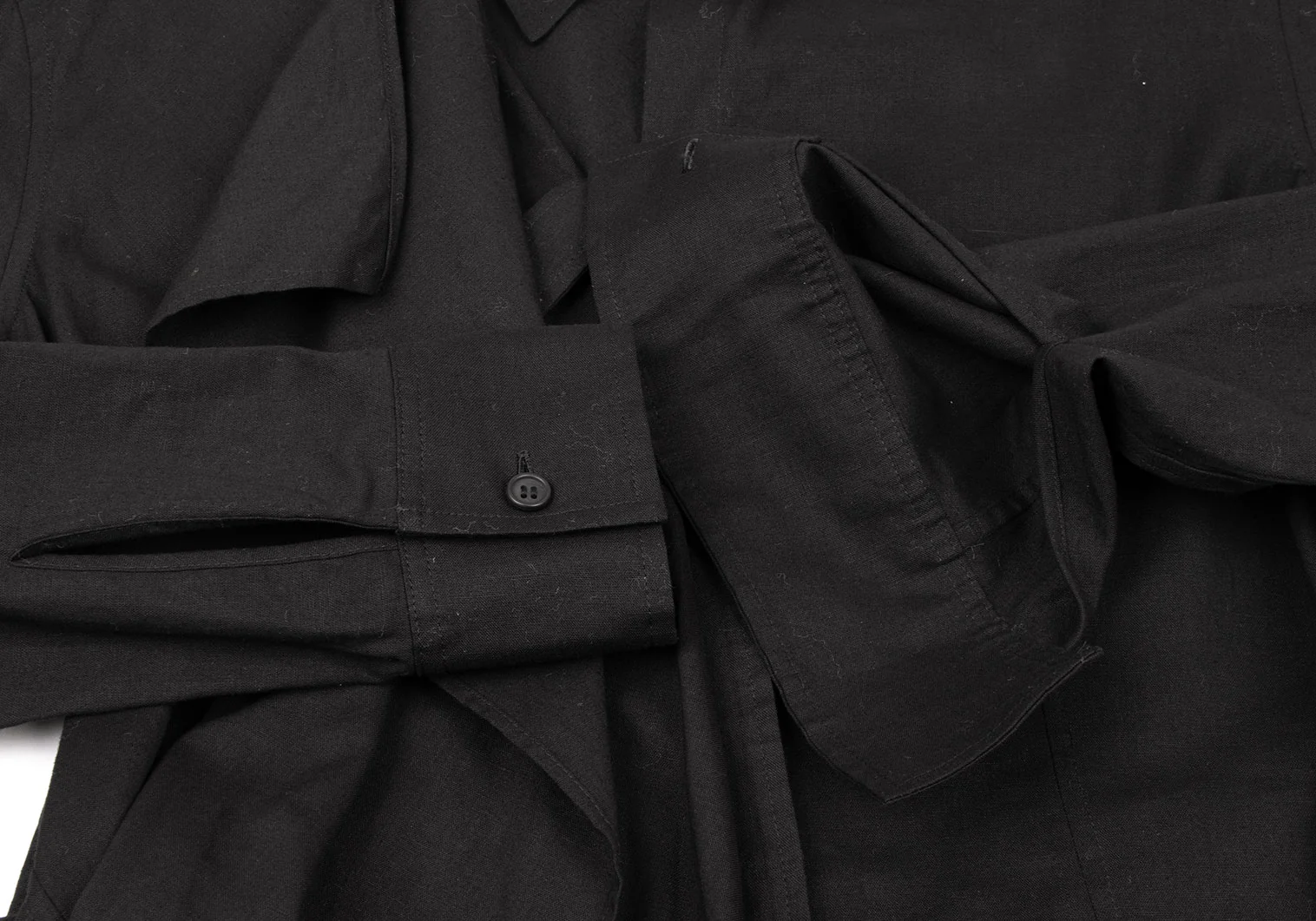Yohji yamamoto +NOIR 変形シャツ　シャツワンピース ヨウジヤマモト ファムYohji Yamamoto FEMME ドレープ変形シャツ