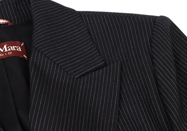 Max Mara Acetate Poly Pinstripe Double Jacket K-146587_004