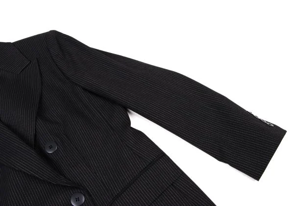 Max Mara Acetate Poly Pinstripe Double Jacket K-146587_005