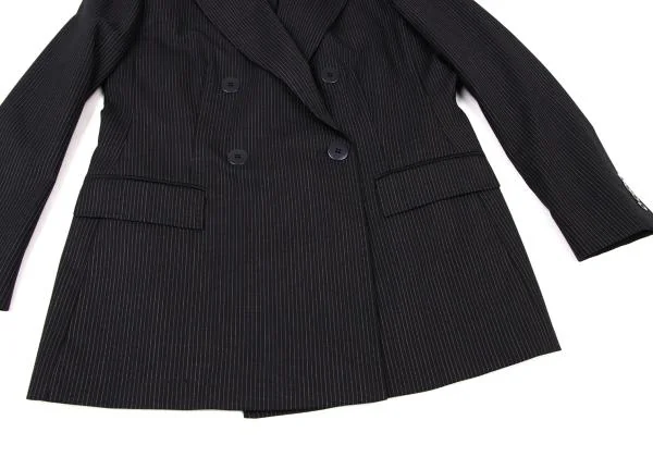 Max Mara Acetate Poly Pinstripe Double Jacket K-146587_007