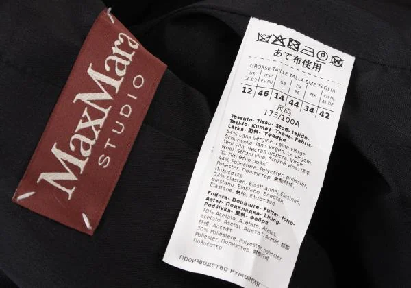 Max Mara Acetate Poly Pinstripe Double Jacket K-146587_016